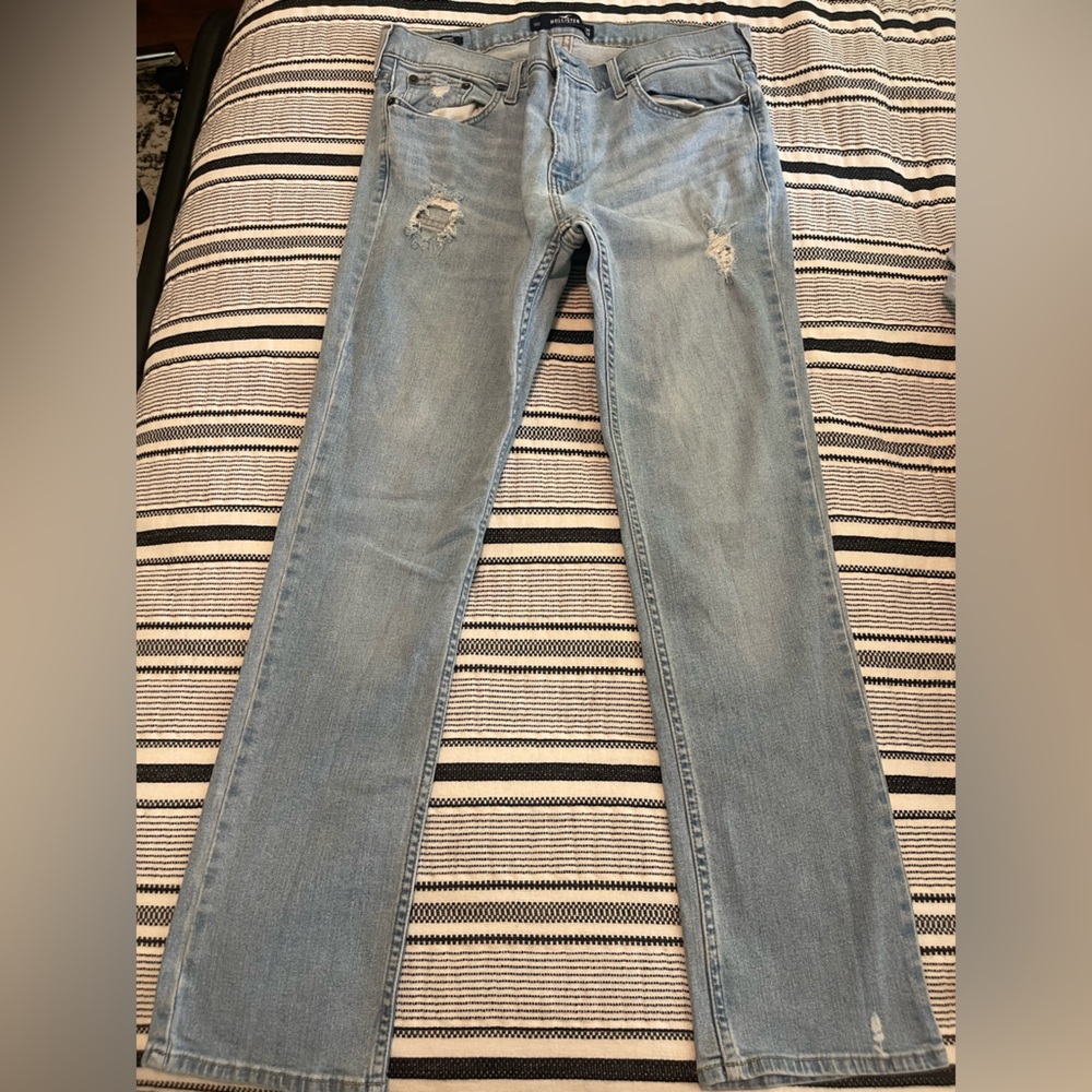 Hollister Light Blue Straight leg Jeans